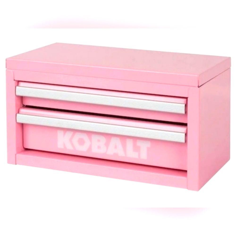 This Kobalt Mini 2 Drawer Steel Tool Box in Pink